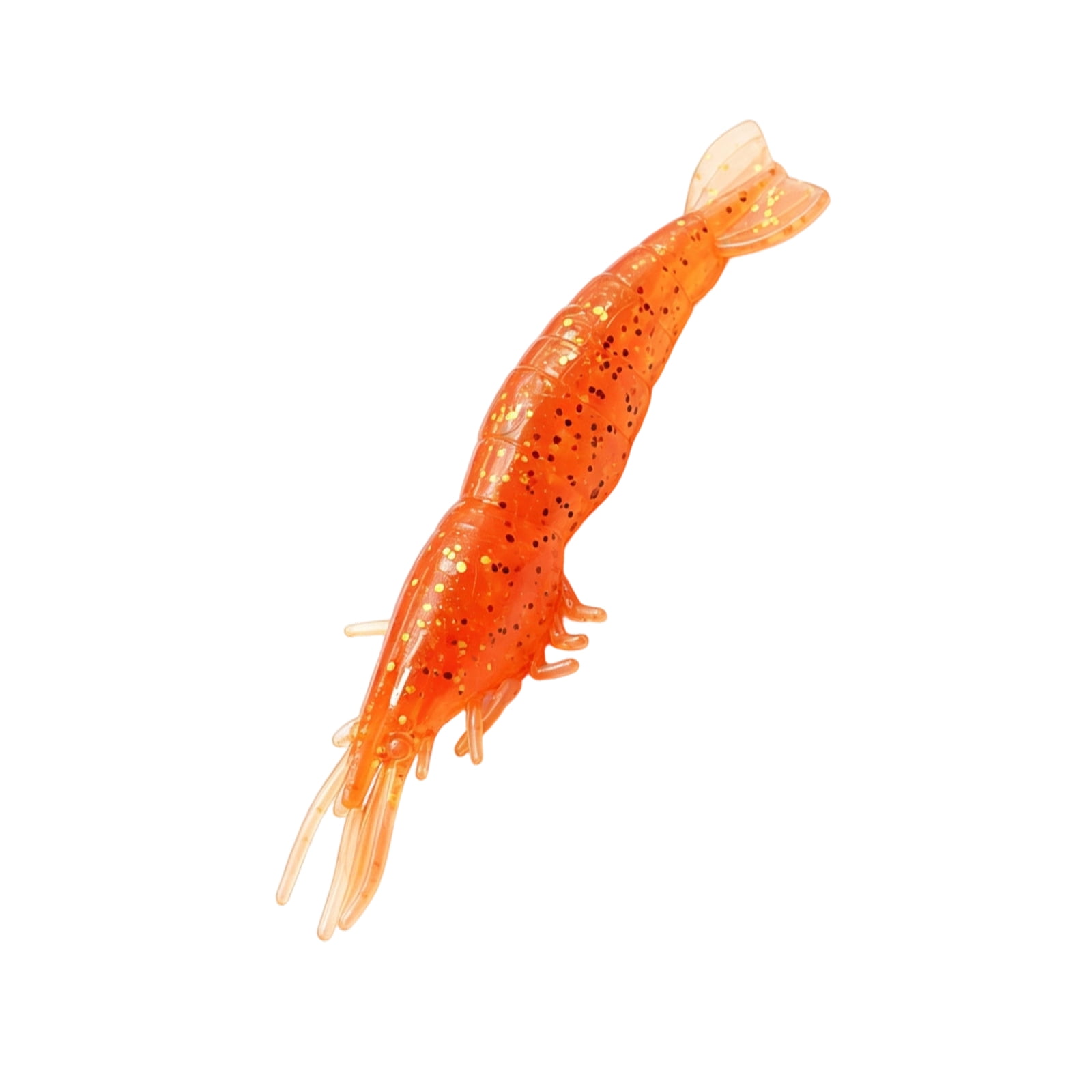 Soft Shrimp Fishing Lures with Segmented Form and Reflective Flecks for Jigheads and Multiple River Presentations