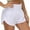 White, variant on Womens High Waisted Running Shorts Quick Dry Athletic Workout Shorts with Mesh Liner Zipper Pockets