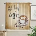 thumbnail image 4 of Coffee Coffee Beans Retro Curtains Home Decor Living Room Kitchen Balcony Room Window Curtain Bedroom Patio Decoration, 4 of 7