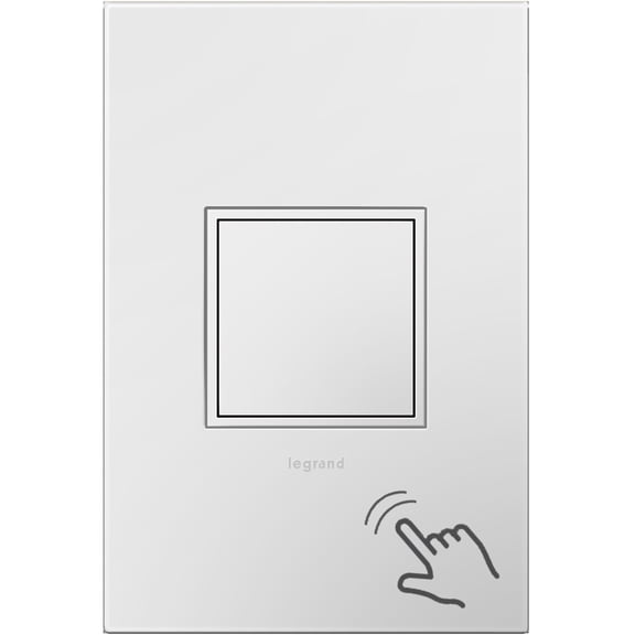 legrand adorne pop-out outlet and white wall plate, arptr151gw2wp