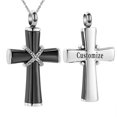 thumbnail image 2 of Crystal Cross Urn Necklace for Ashes Stainless Steel Cremation Jewelry for Ashes Memorial Ash Necklace for Men Women, 2 of 8