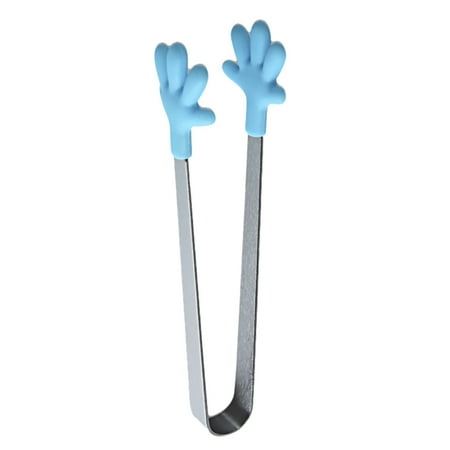 

Small Palm Stainless Steel Silicone Sugar Tong Food Clip Clamp Home Kitchen Tool