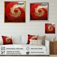 thumbnail image 4 of Designart "Spiraling Red And Gold Whimsical Whirl" Abstract Spirals Wall Decor, 4 of 7