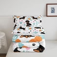 thumbnail image 5 of Homewish Dachshund Full Size Comforter Sets,Tulip Flower Bedding Comforter Set,White,Dog Paws Decor,Colorful Stars Reversible,3pcs,1 Comforter and 2 Pillowcases, 5 of 7