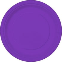 Neon Purple Paper Dessert Plates, 7 Inches, 20 Count