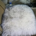 thumbnail image 4 of Alfombras de Oveja Artificial, Cojín para Silla, Cojín para Asiento de Comedor Interior para Jardín, Patio Blanco + gris perfecl Cojín esponjoso, 4 of 8