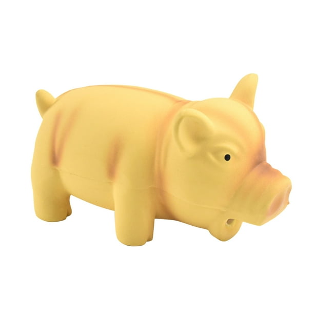 Juguete de látex para perros: cerdito que chirría, juguete masticable para la dentición y el cerebro