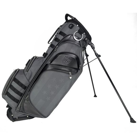 NEW Subtle Patriot Golf Tier 1 Stand / Carry Bag 5-way Top - USA Musket Gray