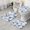 Blue And White, variant on Brown Boho Abstract and Plant Pattern Bathroom Rugs Sets 3 Piece,Toilet Cover Set,Absorbent Non Slip Bathroom Mats Sets with U-Shaped Contour Rug Toilet Rug Set