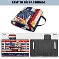 thumbnail image 5 of COEQINE Quilted Golf Cart Seat Cover, Folds Like a Bag with Handle for Easy Carry, Universal Fit 51.2"x30.3" for EZGO Yamaha Club Car 2-Seaters, 4 Pockets, Eagle Star USA US American Flag, 5 of 8