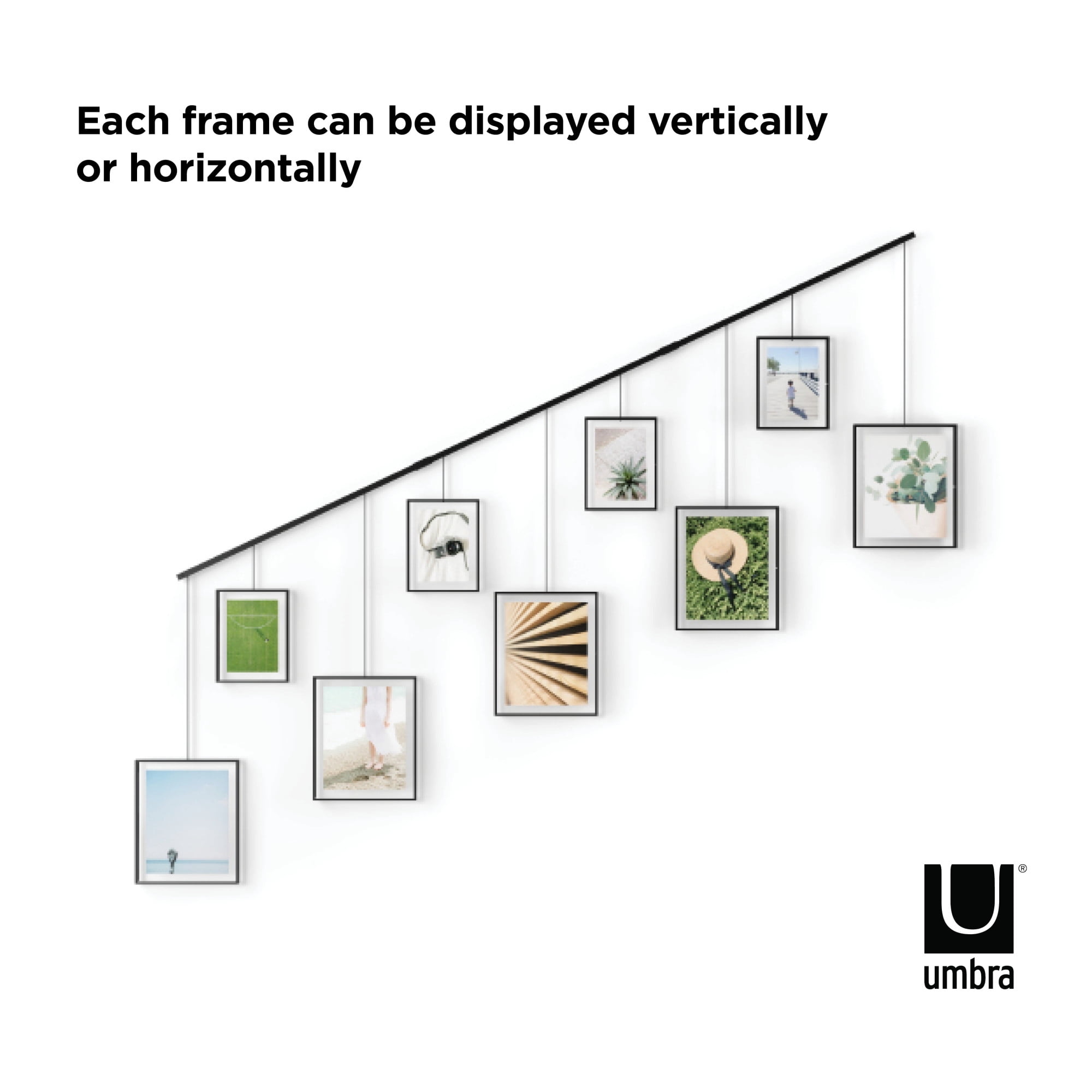 Umbra Exhibit 5"x7" 8"x10" Gallery Picture Frame, Set of 9