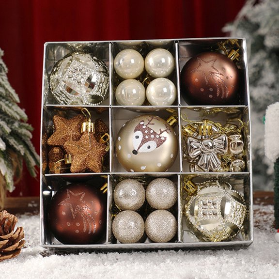 Fmbmuo Christmas Decorative Ball Pendant 35Pcs Colorful Plastic Ornaments for Tree Wedding Scene Decor Christmas Decor,Multicolor