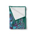 thumbnail image 2 of Kraken Soft Flannel Fleece Throw Blanket, Zentangle Animal Totem Vintage Hippie Image Art, Cozy Plush for Indoor and Outdoor Use, 60" x 80", Petrol Blue Mauve, by Ambesonne, 2 of 5