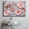 thumbnail image 4 of Mudket Framed Canvas Wall Art Ready to Hang, Floral Wall Decor, Farmhouse Flower Canvas Print, Soft Pink Floral Wall Art, Wall Pictures for Bedroom Living Room Party Decor - 12"L x 8"W, 4 of 10