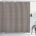 thumbnail image 1 of Geometric Shower Curtain, Stripes Animal Print Inspired Hypnotic Grid Scrappy Checkered Texture, Fabric Bathroom Set with Hooks, 69W X 84L Inches Extra Long, Dark Brown and White, by Ambesonne, 1 of 3