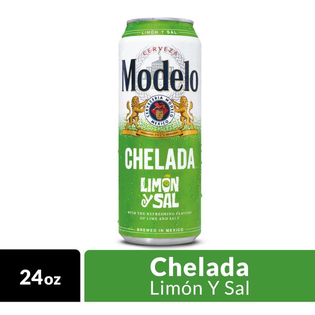 Modelo Chelada Limon Y Sal Mexican Import Flavored Beer 24 Fl Oz Can 3 5 Abv Walmart Com Walmart Com