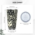 thumbnail image 4 of Fotbe Abstract Cat Faces Pattern Pattern 20 oz Tumbler Stainless Steel Vacuum Insulated Coffee Ice Cup Double Wall Travel Flask Leak-proof Coffee Cup-Without Straw, 4 of 8