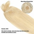 thumbnail image 5 of Benehair 100% Remy Human Hair Extensions Clip In Topper Toupee Hairpiece With Bang for Women Wig Top Piece Blonde Hair Piece 10"12"14"16", 5 of 12