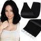 thumbnail image 1 of Extensiones de cabello humano con cinta de brillo completo, 14 pulgadas, 1 negro azabache, sin costuras, cinta Remy natural, extensiones de cabello humano, 20 unidades, extensiones invisibles de doble, 1 of 4