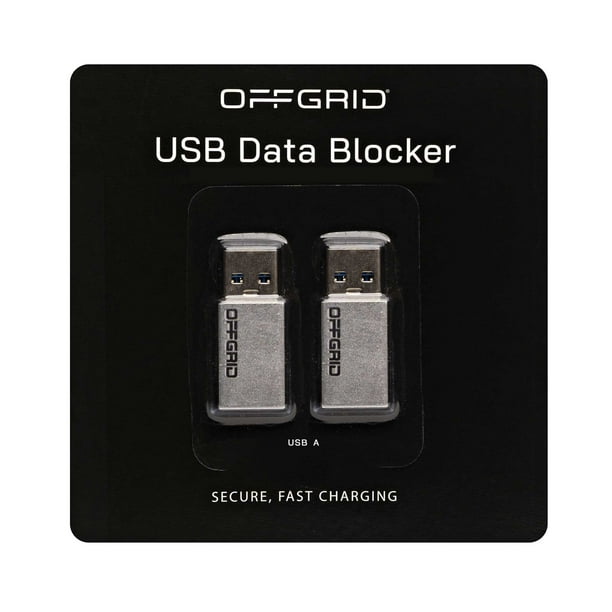 OffGrid USB Data Blocker (2 Pack) for Cell Phone, Tablet, and Laptop