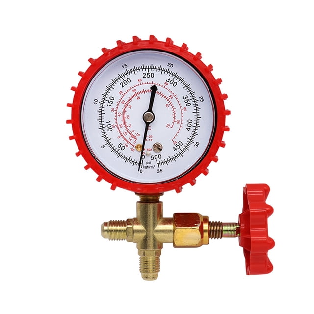 TFixol Low Pressure Refrigerant Gauge for Car & Home AC Systems, R22/R134/R404 Compatible, Durable Anti-Collision Design, Easy Knob Control, Real-Time Pressure Display