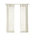 thumbnail image 2 of Madison Park Ceres 2-Piece Twisted Tab Voile Sheer Window Pair, Ivory, 50"x63", 2 of 5