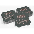 thumbnail image 4 of Inkdotpot Pack Of 100 Real Rose Gold Foil Bracket Shape Paper Tags Happy Holiday Favor Hang Tags, 4 of 6