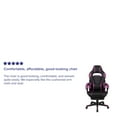 thumbnail image 5 of BizChair X40 Gaming Chair Racing Ergonomic Computer Chair with Fully Reclining Back/Arms, Slide-Out Footrest, Massaging Lumbar - Black/Purple, 5 of 15