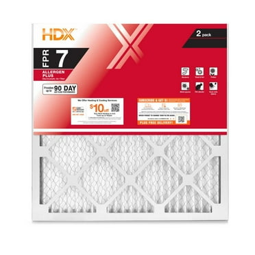 18 in. x 18 in. x 1 in. Allergen Plus Pleated Air Filter FPR 7, MERV 11 (2-Pack)