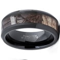 thumbnail image 3 of Metal Masters Black Tungsten Mens Hunting Camo Ring Comfort-Fit Band 8mm, 3 of 6