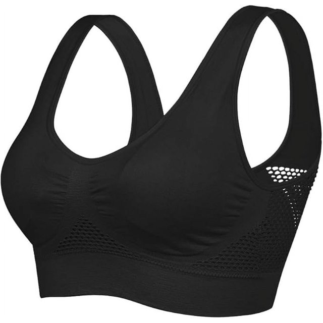 Sujetador suave elástico sin aros para mujer, push up, sujetador deportivo de yoga, de malla transpirable, sujetador básico para mujer, conjunto de 1/2/3, sujetador cómodo y agradable