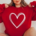 thumbnail image 4 of FASHOFT Valentines Day Women's Funny Love Heart Graphic Sweatshirt Casual Long Sleeve Pullover Top Red L, 4 of 4