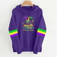 thumbnail image 2 of Byworldtasic Mardi Gras Outfit for Women Embroidery Hooded Sweatshirt Party Carnival Long Sleeve Tees Tops, 2 of 4