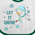 thumbnail image 4 of Inktastic Let It Snow Snowman Boys or Girls Baby Bib, 4 of 4