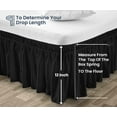 thumbnail image 5 of SGI Bedding 12 Inch Wrap Around Bedskirt | Microfiber Wrap Around Bed Skirt | Fade-Resistant, Wrinkle-free, Anti-static, Decorative, Extra Storage Space, Clutter-Free | Texas King, Black, 5 of 8