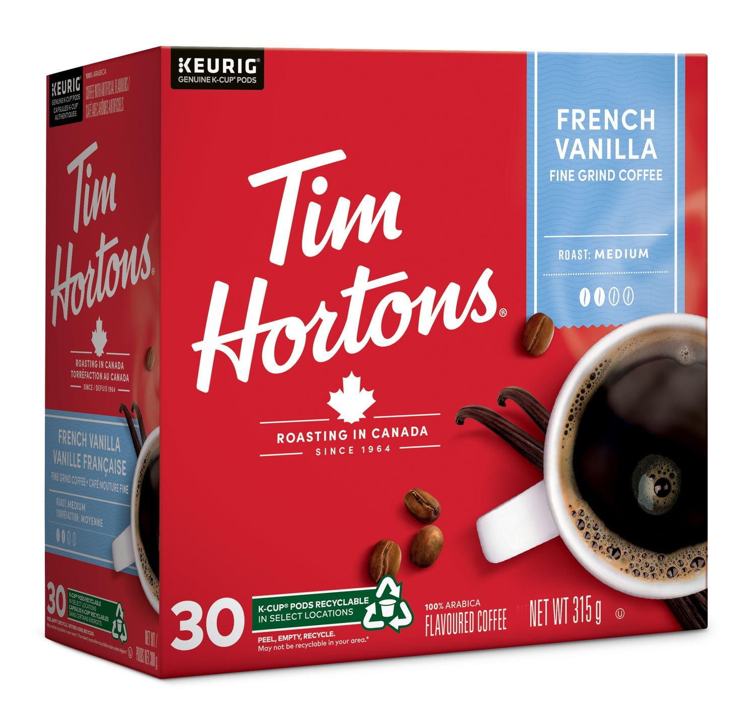 Tim Hortons Vanille Française Keurig K-Cup 30ct Keurig Capsules K-Cup 30ct