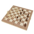 thumbnail image 4 of Juego De Ajedrez De Madera, Concentración Determinada Del Tablero De Ajedrez De Madera Educativo 3 En 1 Para Adultos Para Viajar, 4 of 7