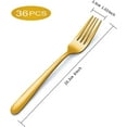 thumbnail image 2 of 36 Pieces Gold Dinner Forks Set (8 inch), Forks Silverware, Mirror Polished Fork Set, Small Forks for Home, Kitchen, Restaurant, Dishwasher Safe, 2 of 7
