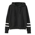 thumbnail image 1 of Chandail à Capuchon Uni Femme Décontracté Sweat à Capuche Pull Blanc S, 1 of 1