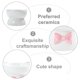 thumbnail image 3 of Cuencos elevados de cerámica para gatos, 2 uds., inclinados, protegen la columna vertebral del gato, sin estrés, previenen los vómitos, 3 of 8
