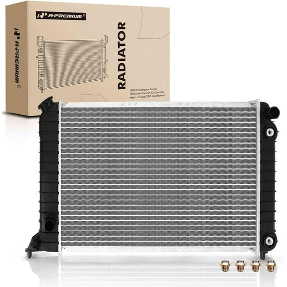 A-Premium Engine Coolant Radiator with Transmission Engine Oil Cooler Compatible with Chevy S10 94-03 & GMC Sonoma 94-03 & Isuzu Hombre 96-00, L4 2.2L, Automatic Trans, Replace# 8011531, 52477685