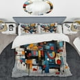 thumbnail image 2 of Designart "Minimalist Elegance in Yellow and Blue Shapes II" Abstract Modern Shapes Bedding Covert Set - Abstract Yellow Modern Bed Set With 2 Shams, 2 of 5