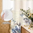 thumbnail image 2 of No Hook Shower Curtain with Built-in Rings - Vintage Butterfly Floral Washable Waterproof Fabric Bathroom Curtains for Hotel,Rentals, Stall 36 X 72 Inch , Blue Beige, 2 of 9