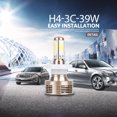 thumbnail image 4 of H4 39W Super Bright Led 4 Sides 360° Fix Light Auto Head Light Bulb Head Lamp Conversion Kit For Vehicles Shakeproof, 4 of 5