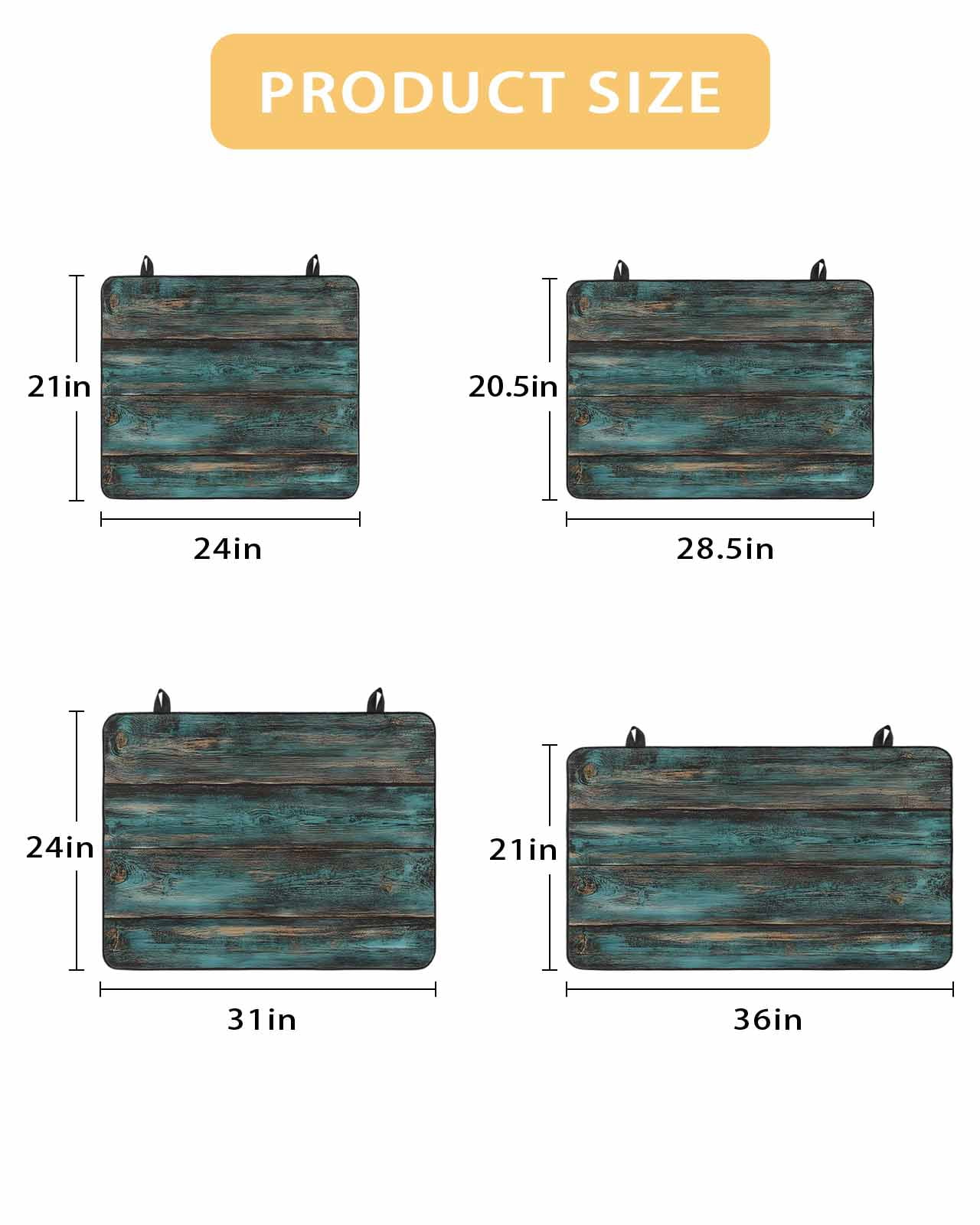 nqOlkjepod Large Induction Cooktop Protector Mat 28.5"x20.5", Teal Brown Plank Prints Stove Top Covers for Electric Stove, Farmhouse Vintage Wooden Grain Stove Burner Cover Mats Stove Cover