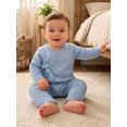 thumbnail image 4 of RUINIXCW Baby Fall Sweater Romper Wrap Side-Tie Long Sleeve Knit Bodysuit, 4 of 6