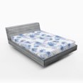 thumbnail image 2 of Ambesonne Floral Fitted Sheet, Chamomile Petal Pastel Bloom, King Size, Pale Ceil Blue and White, 2 of 5