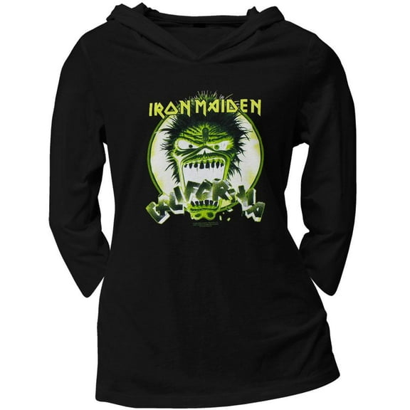 Iron Maiden - California Juniors Hooded 3/4 Sleeve T-Shirt - Large