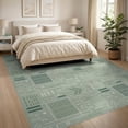 thumbnail image 3 of ODIKA 8'x10' Sage Green Circuit Board Geometric Washable Area Rug Contemporary Tech Digital Design With And Modern Durable, Non-Slip for Living Room, Under Sectional, Family, 3 of 7