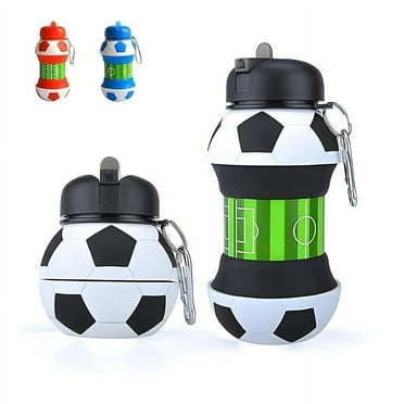VERAA Kids Water Bottle Football Design 550 ml | Collapsible,Silicone, Unbreakable, Foldable, Leakproof Without Straw Bottle